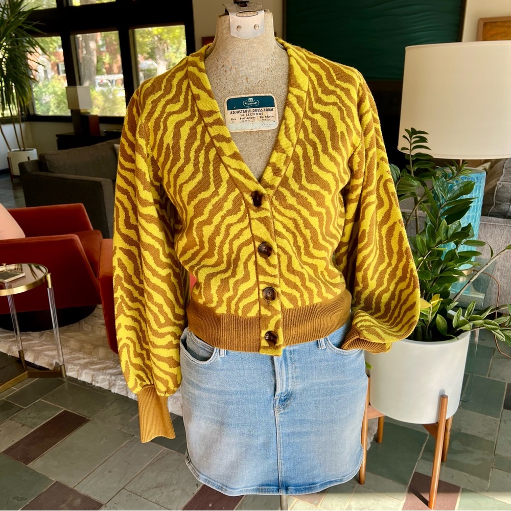 Ulla Johnson cropped Cici Cardigan in citrine, size P. ⭐️
